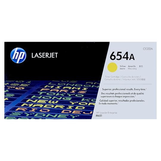 HP 654A Toner - CF332A - Yellow - Original HP LaserJet Toner Cartridge