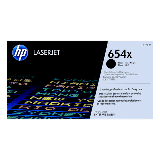 HP 654X High Yield Toner - CF330X - Black - Original HP LaserJet Toner Cartridge