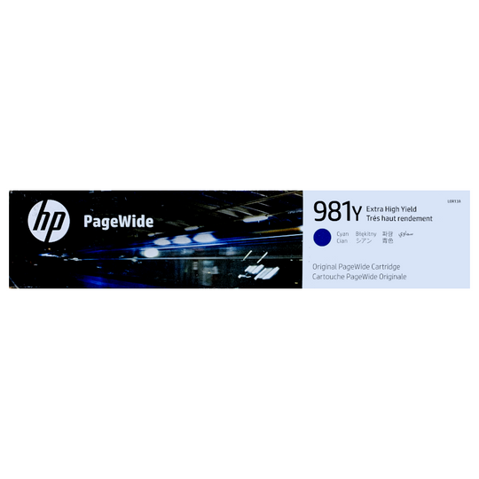 HP 981Y Ink Cartridge - LOR13A - Cyan - Original HP PageWide Ink Cartridge