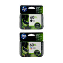 HP 60XL High Yield Ink 2 Pack - Black Tri Color - Original HP Ink Cartridges