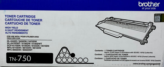 Brother TN-750 Black High-Yield Toner Cartridge