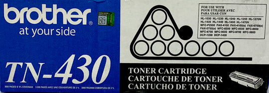 Brother TN-430 Black Laser Fax Toner Cartridge