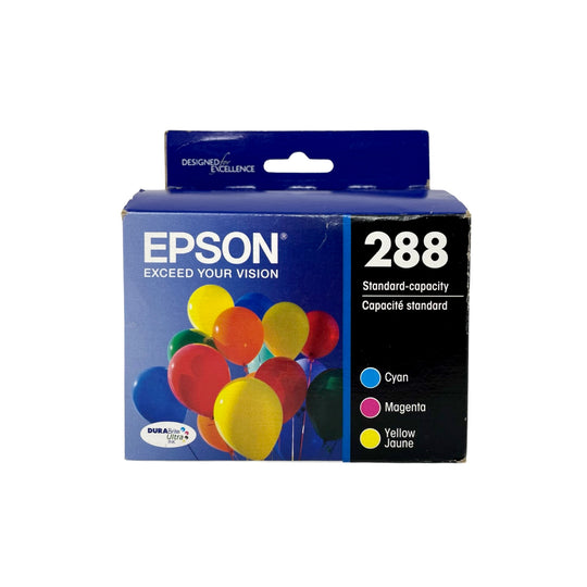 Genuine Epson 288 Color Ink Cartridges, Standard, 3/Pack (T288520-S)