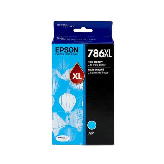 Genuine Epson 786XL Cyan Ink Cartridge, High Yield (T786XL220-S)