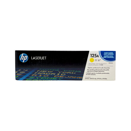 Genuine HP 125A Yellow CB542A LaserJet Toner Cartridge
