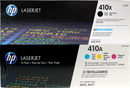 Genuine HP 410x/410A LaserJet Toner Cartridge Set - Black, Cyan, Magenta, Yellow