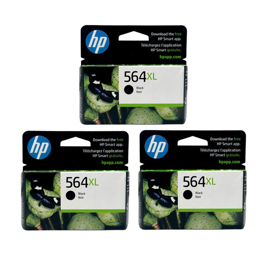 Genuine HP 564XL Ink Cartridge, Black, 3-Count