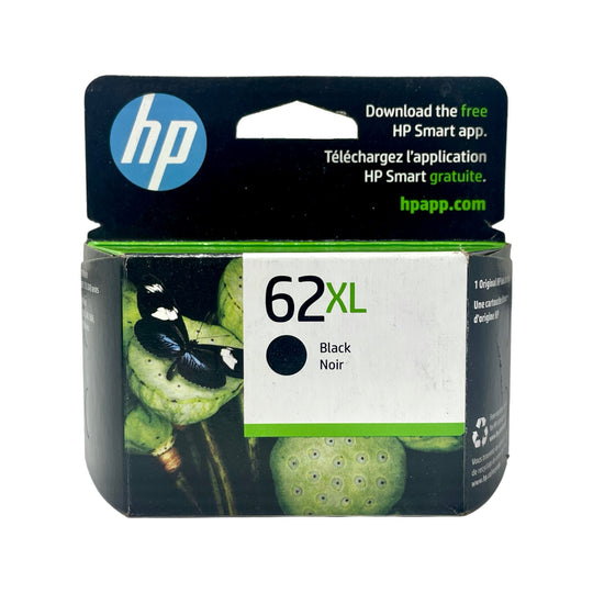 Genuine HP 62XL Black Ink Cartridge (C2P05AN#140), High Yield