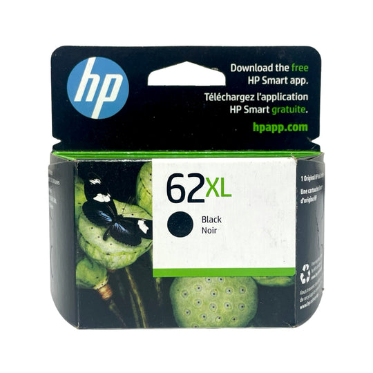 Genuine HP 62XL Black Ink Cartridge (C2P05AN#140), High Yield