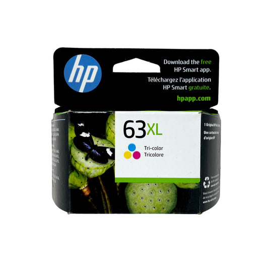Genuine HP 63XL Tri-Color Ink Cartridge, High-Yield (F6U63AN#140)
