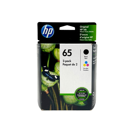 HP 65 Ink 2 pack – Black and Color - Original HP Ink Cartridges (T0A36AN#140)