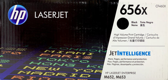 Genuine HP 656X Black CF460X High Yield LaserJet Toner Cartridge