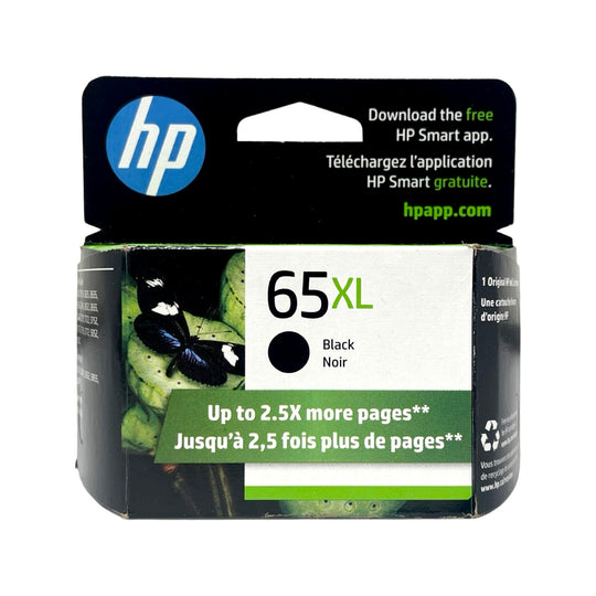 Genuine HP 65XL Black Ink Cartridge, High Yield (N9K04AN#140)