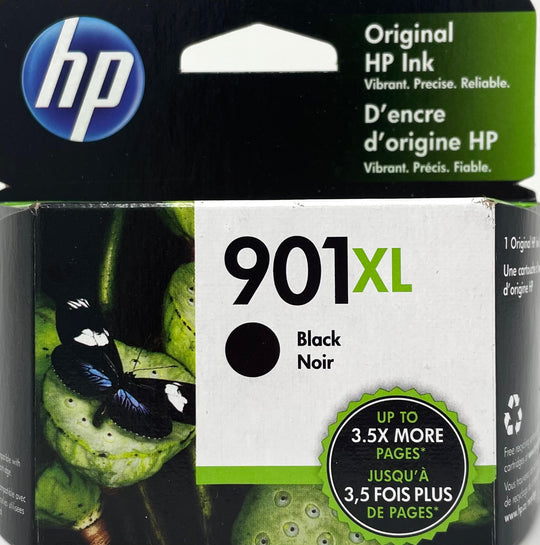 Genuine HP 901XL Black Ink Cartridge (CC654AN#140), High Yield