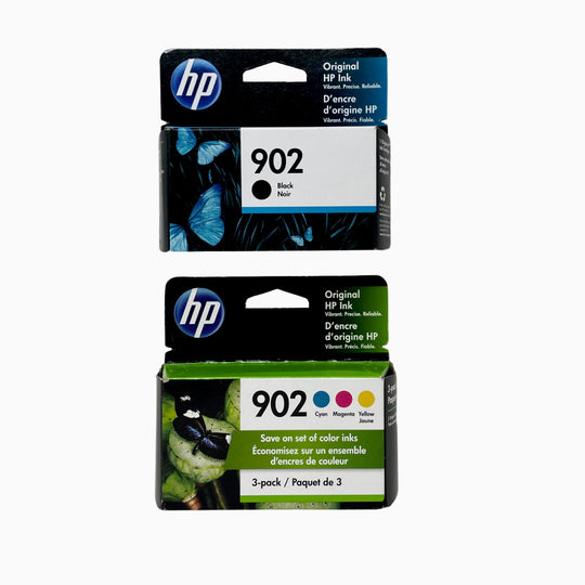 Genuine HP 902 Black/Color Ink Cartridge, 4/Pack (X4E05AN#140)