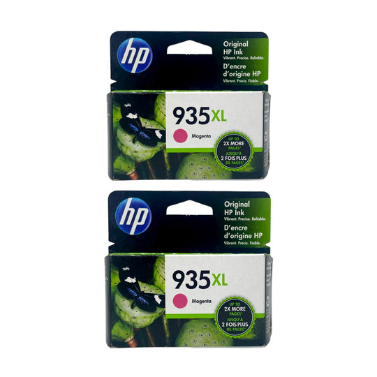 Genuine HP 935XL Magenta High Yield Ink Cartridges, 2-Pack
