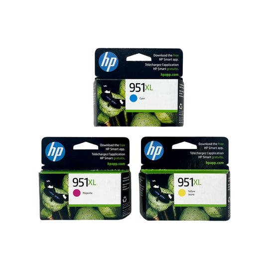 Genuine HP 951XL High Yield Ink Cartridge, Tri-Color Pack
