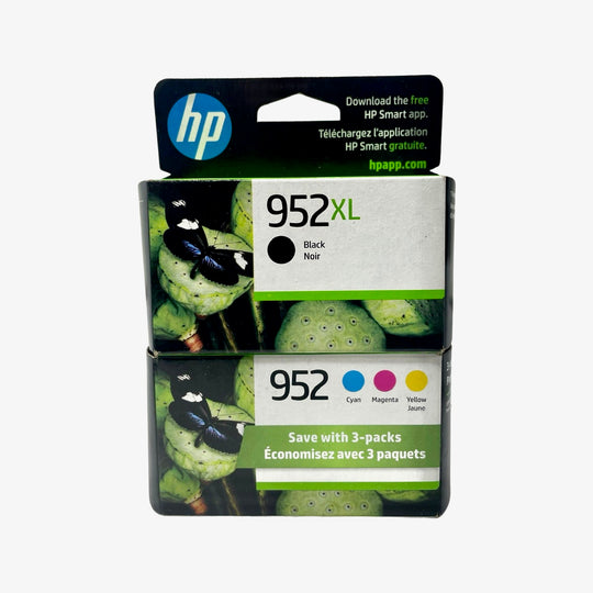 Genuine HP 952XL High Yield Black 952 Cyan Magenta Yellow Ink Cartridges