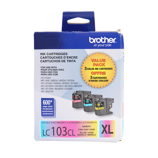 Genuine Brother LC-103 Ink Cartridges Pack Of 3