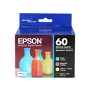 Genuine Epson 60 Black/Color Ink Cartridges, Standard, 4/Pack (T060120-BCS)