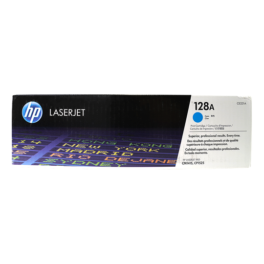 Genuine HP 128A Cyan CE321A LaserJet Toner Cartridge