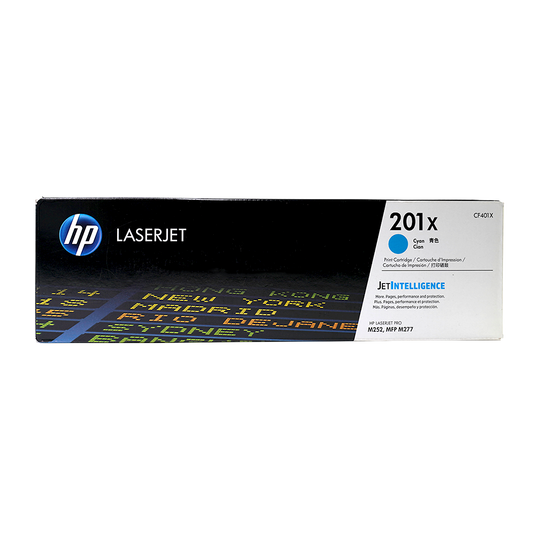 Genuine HP 201X Cyan CF401X High-Yield LaserJet Toner Cartridge