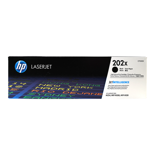 Genuine HP 202X Black CF500X High-Yield LaserJet Toner Cartridge