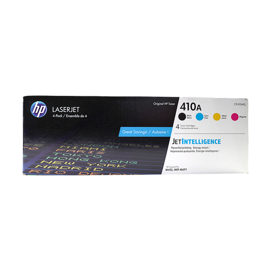 Genuine HP 410A SET CF410A CF411A CF412A CF413A Black Cyan Magenta Yellow LaserJet Toner Cartridges