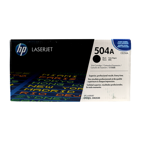 Genuine HP 504A Black CE250A LaserJet Toner Cartridge