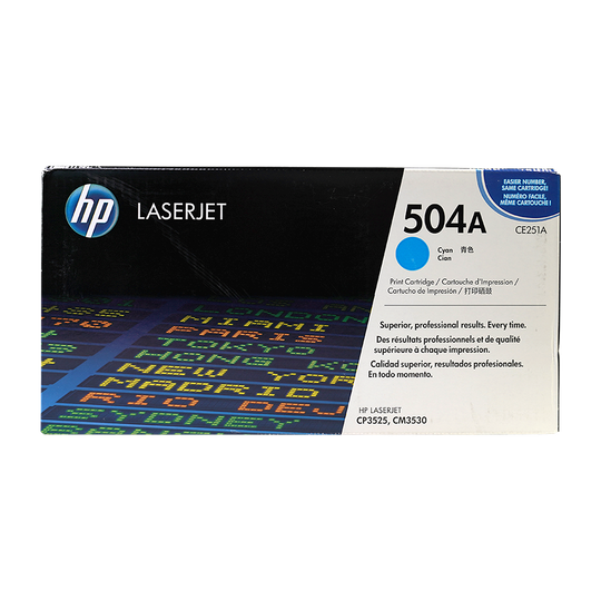 Genuine HP 504A Cyan CE251A LaserJet Toner Cartridge
