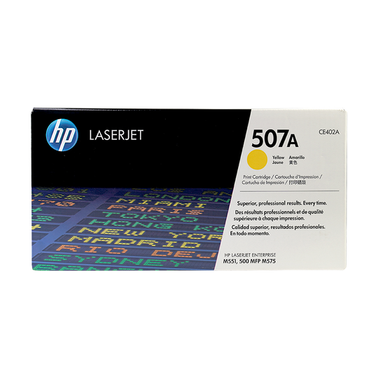 Genuine HP 507A Yellow CE402A LaserJet Toner Cartridge