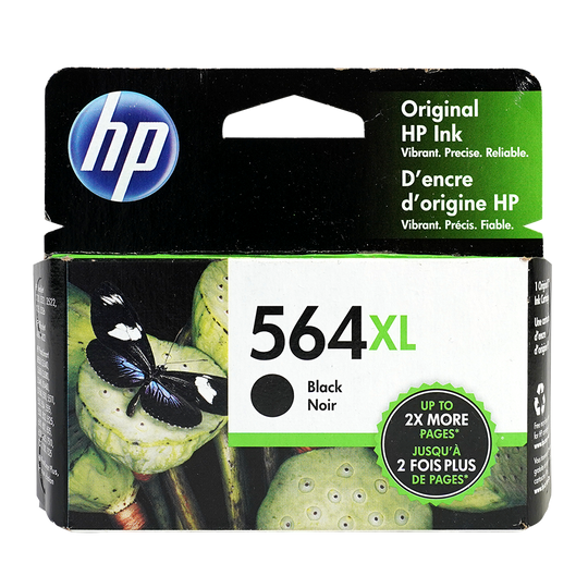 Genuine HP 564XL Black Ink Cartridge, High Yield (CN684WN#140)