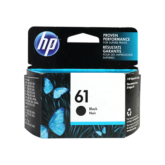 Genuine HP 61 Black Ink Cartridge, Standard (CH561WN#140)
