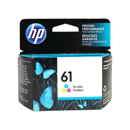 Genuine HP 61 Color Ink Cartridge, Standard (CH562WN#140)