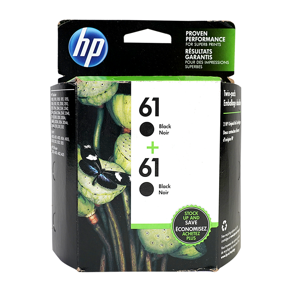 Hp 61 black deals ink