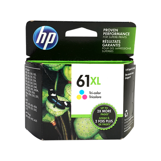Genuine HP 61XL Color Ink Cartridge, High Yield (CH564WN#140)