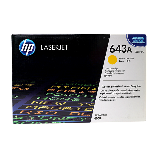 Genuine HP 643A Yellow Q5952A LaserJet Toner Cartridge