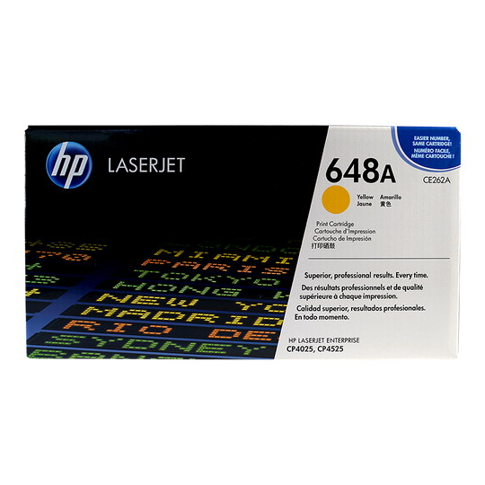 Genuine HP 648A Yellow CE262A LaserJet Toner Cartridge