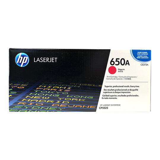 Genuine HP 650A Magenta CE273A LaserJet Toner Cartridge