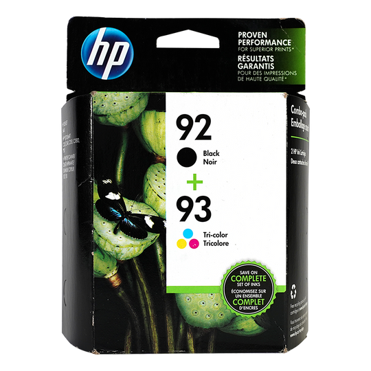 Genuine HP 92/Genuine HP 93 Color Combination Ink Cartridges, Standard Yield 2/Pack (C9513FN#140)