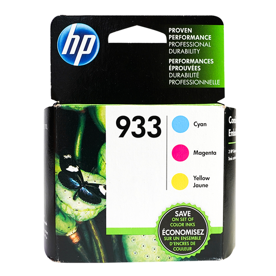 Genuine HP 933 Cyan Magenta Yellow Inkjet Cartridges Combo 3-Pack