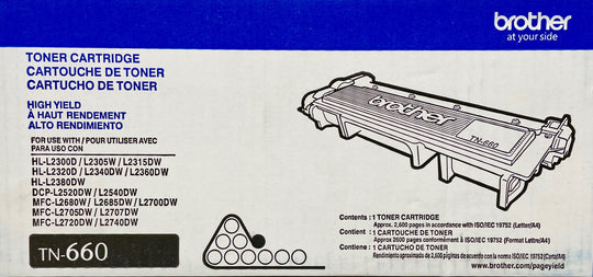Brother TN-660 Black High Yield Toner Cartridge
