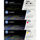 HP 305X / HP 305A Toner SET - Combo 5 pack - CE410XD CE411A CE412A CE413A - 2 High Yield Black / Standard Yield  Cyan Magenta Yellow  - Original HP LaserJet Toner