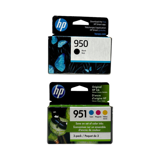 Genuine HP 950/951 Black/Cyan/Magenta/Yellow Ink Cartridges, 4/Pack (X4E06AN#140)
