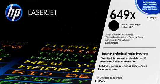 Genuine HP 649X CE260X 2-Pack CE260XD Black High-Yield Laser Toner Cartridges Dual Pack