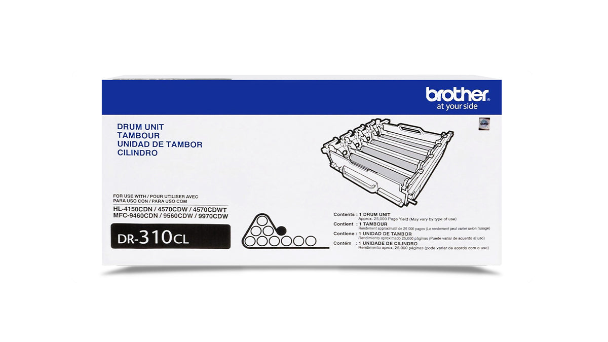 Brother DR-310 High Yield Toner Drum - DR310CL - Black, Cyan, Magenta, Yellow - Original Brother Laser Toner Drum