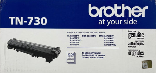 Brother Genuine TN-730 Black Toner Cartridge, Standard Yield - Ink Genie
