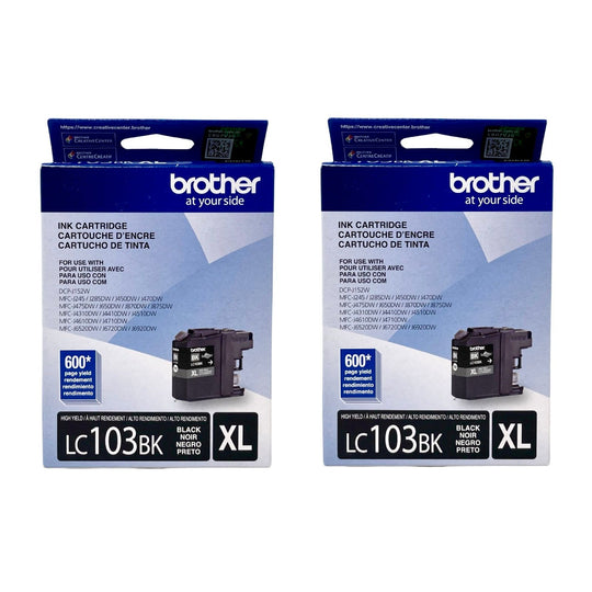 Brother LC-103 Black Ink Cartridge - Pack of 2 - Ink Genie