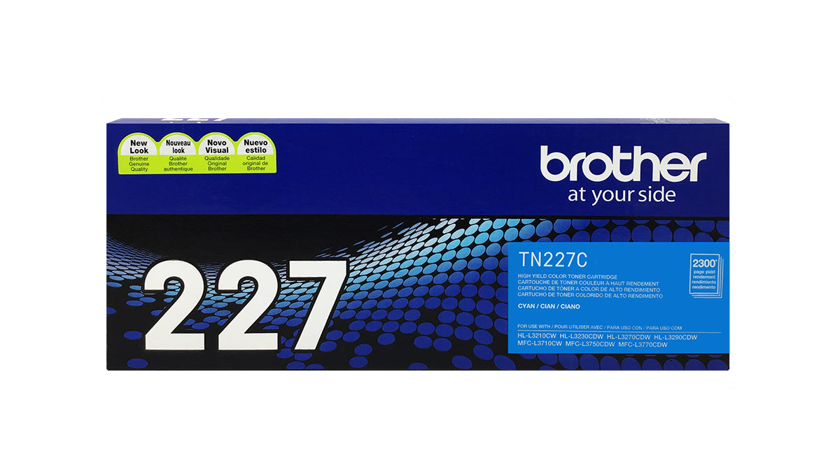 Brother TN-227 High Yield Toner - TN227C - Cyan - Original Brother Laser Toner Cartridge