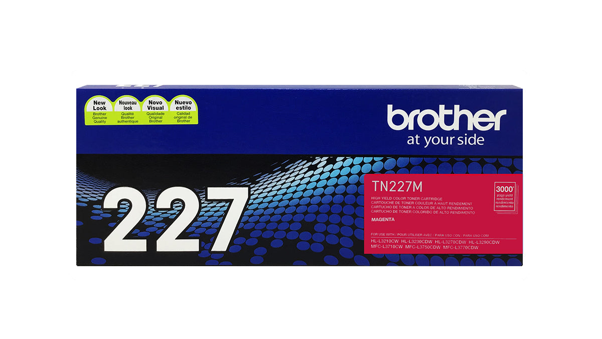 Brother TN-227 High Yield Toner - TN227M - Magenta - Original Brother Laser Toner Cartridge